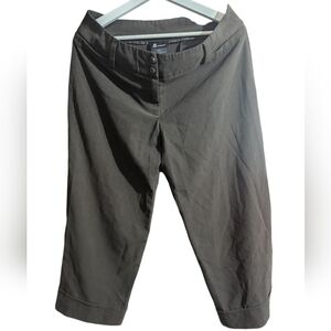 AB STUDIO CUFFED CAPRIS BROWN SIZE 8 PRE-LOVED